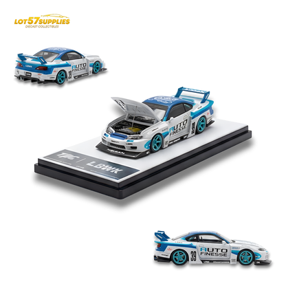 TPC Silvia S15 LBWK Blue - White 1:64