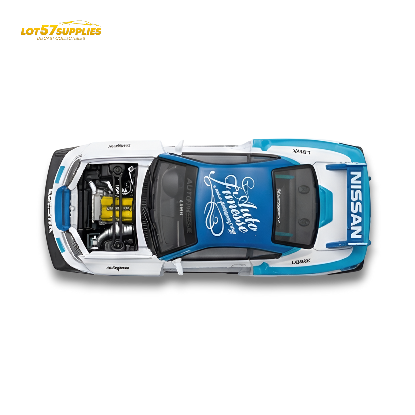 TPC Silvia S15 LBWK Blue - White 1:64