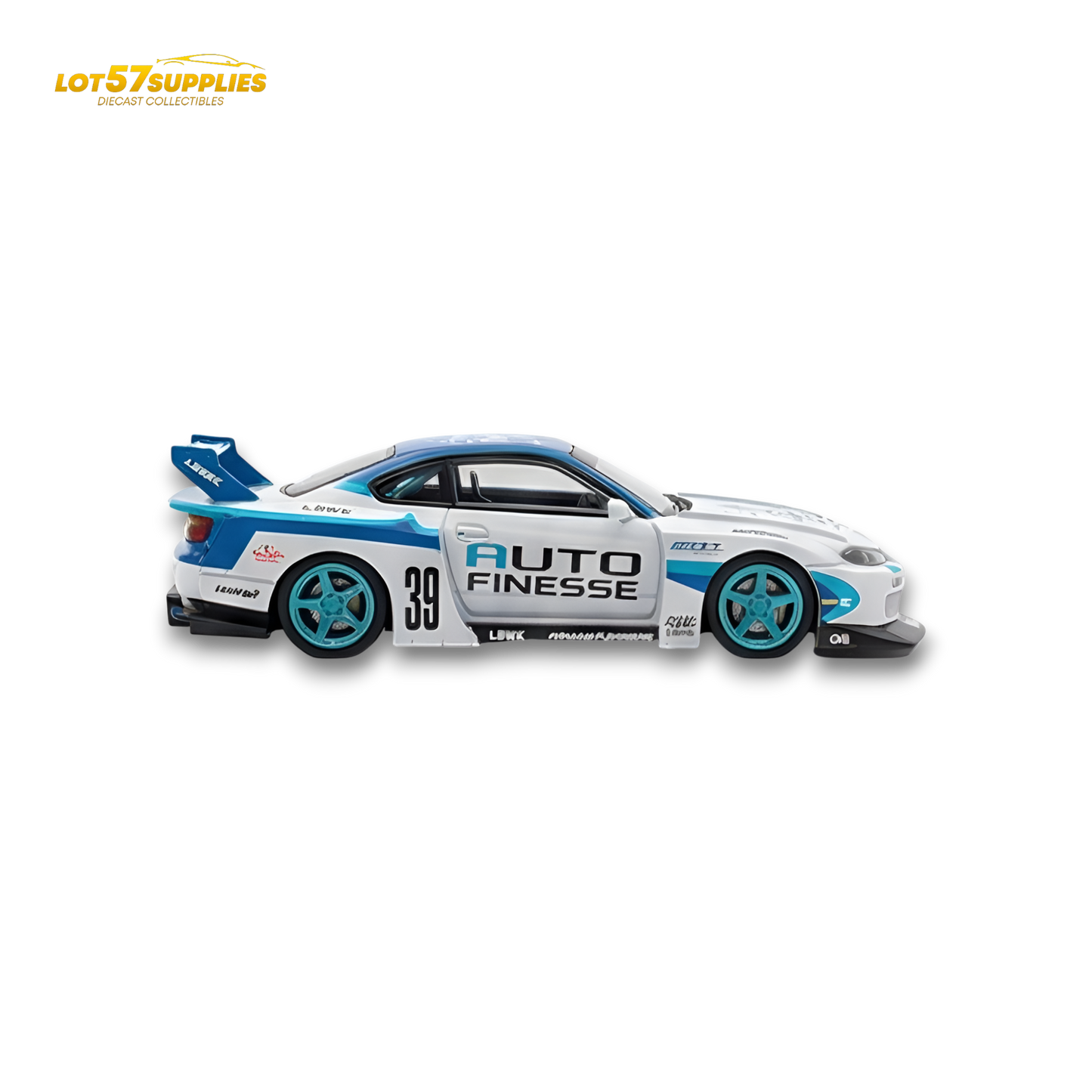 TPC Silvia S15 LBWK Blue - White 1:64