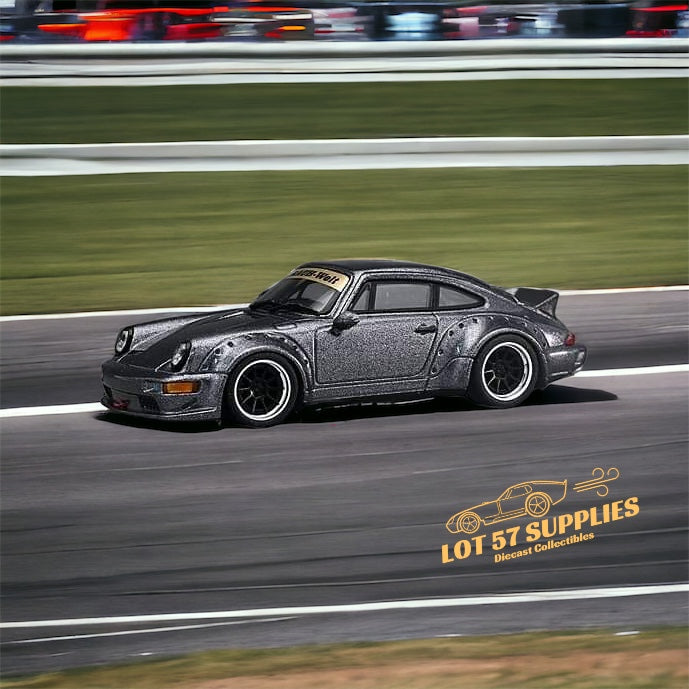 CM Model Porsche 964 Widebody Metallic Gray 1:64