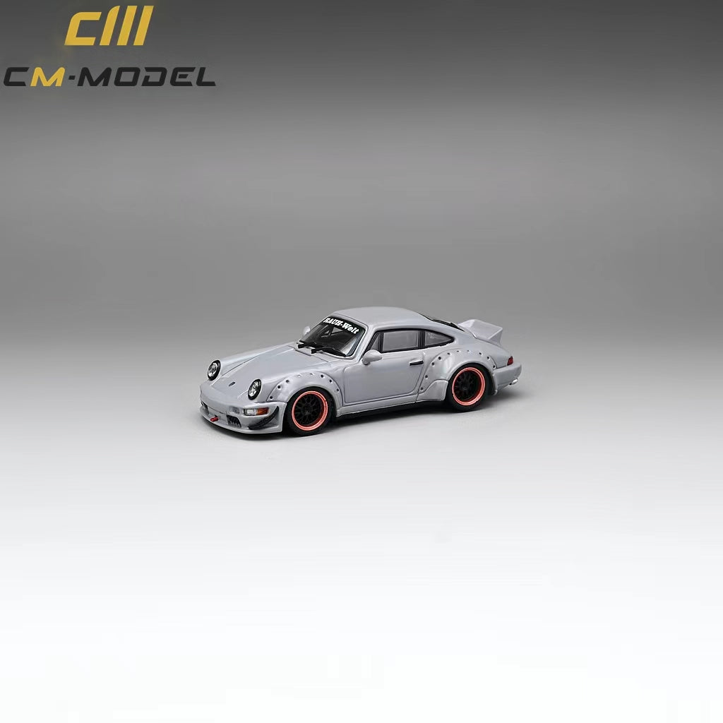 CM Model Porsche 964 Widebody Nero Gray 1:64