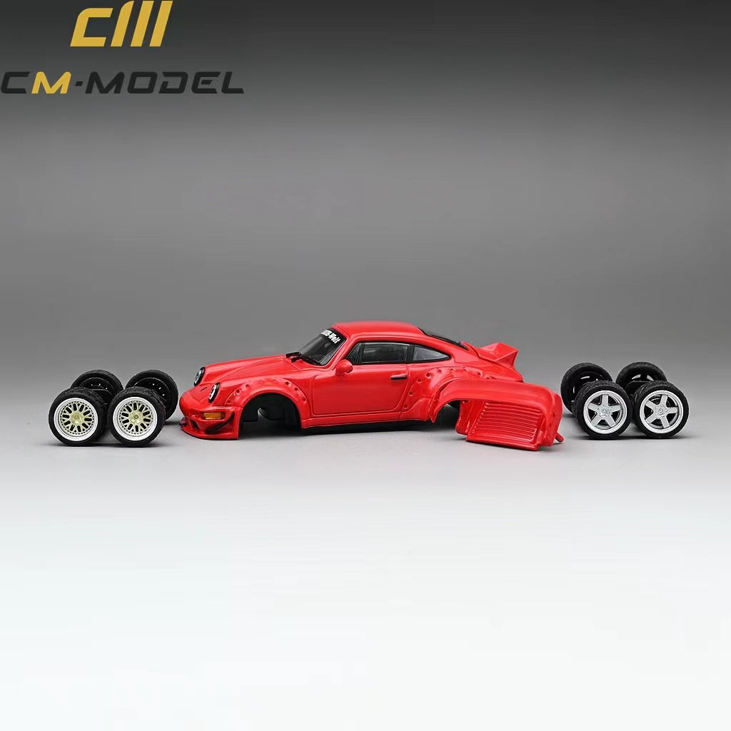 CM Model Porsche 964 Widebody in Red 1:64