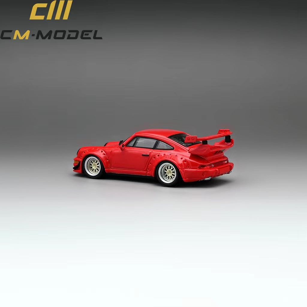 CM Model Porsche 964 Widebody in Red 1:64