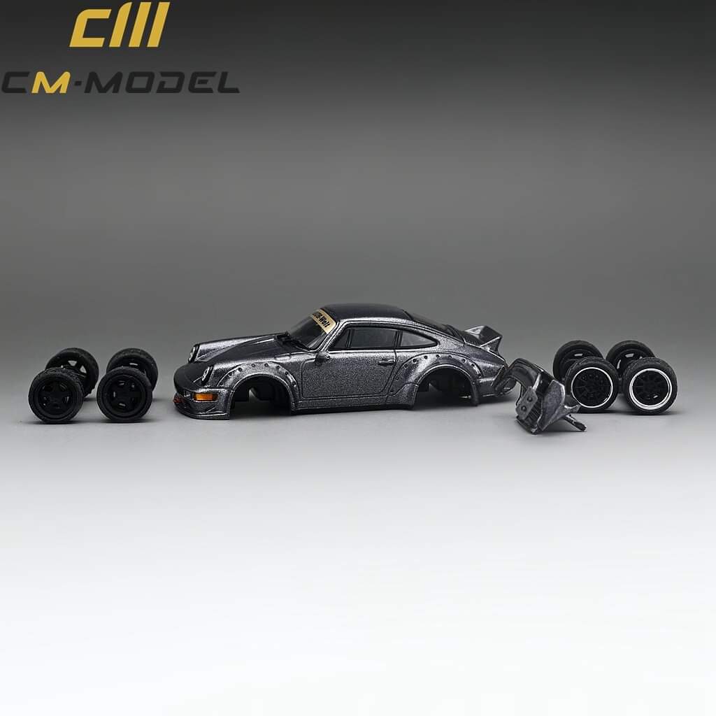 CM Model Porsche 964 Widebody Metallic Gray 1:64