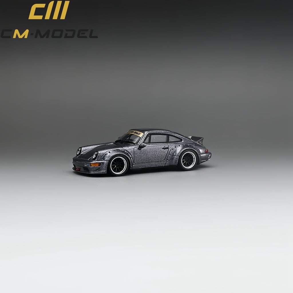 CM Model Porsche 964 Widebody Metallic Gray 1:64