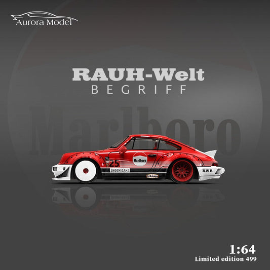 Aurora Model Porsche 964 RWB Marlboro Livery Ducktail 1:64