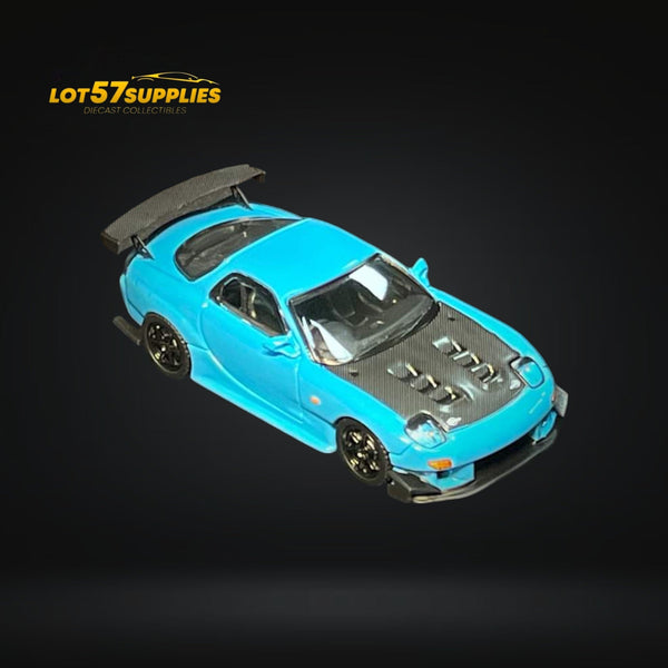 123 Hobby Mazda FD3S RX-7 in Baby Blue 1:64 – Mascar Displays