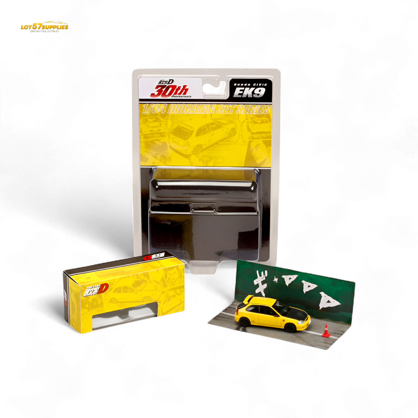 Hobby Japan Honda Civic EK9 Yellow 1:64