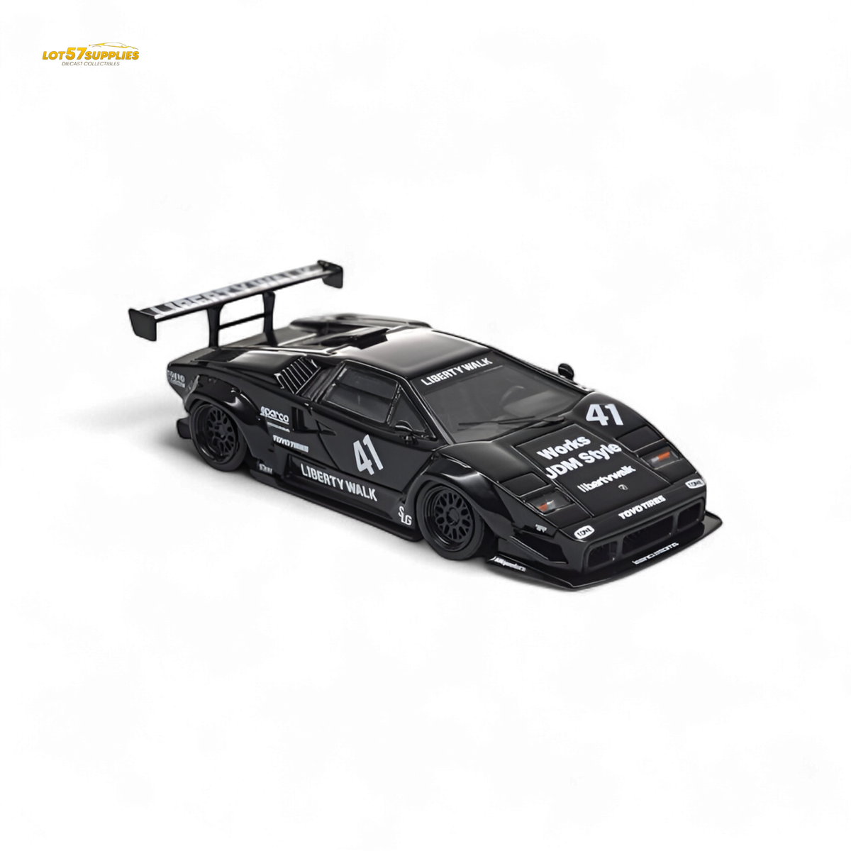 Vision64 Vision64 Lamborghini Countach Luxury Version Black 1:64 – Mascar Displays