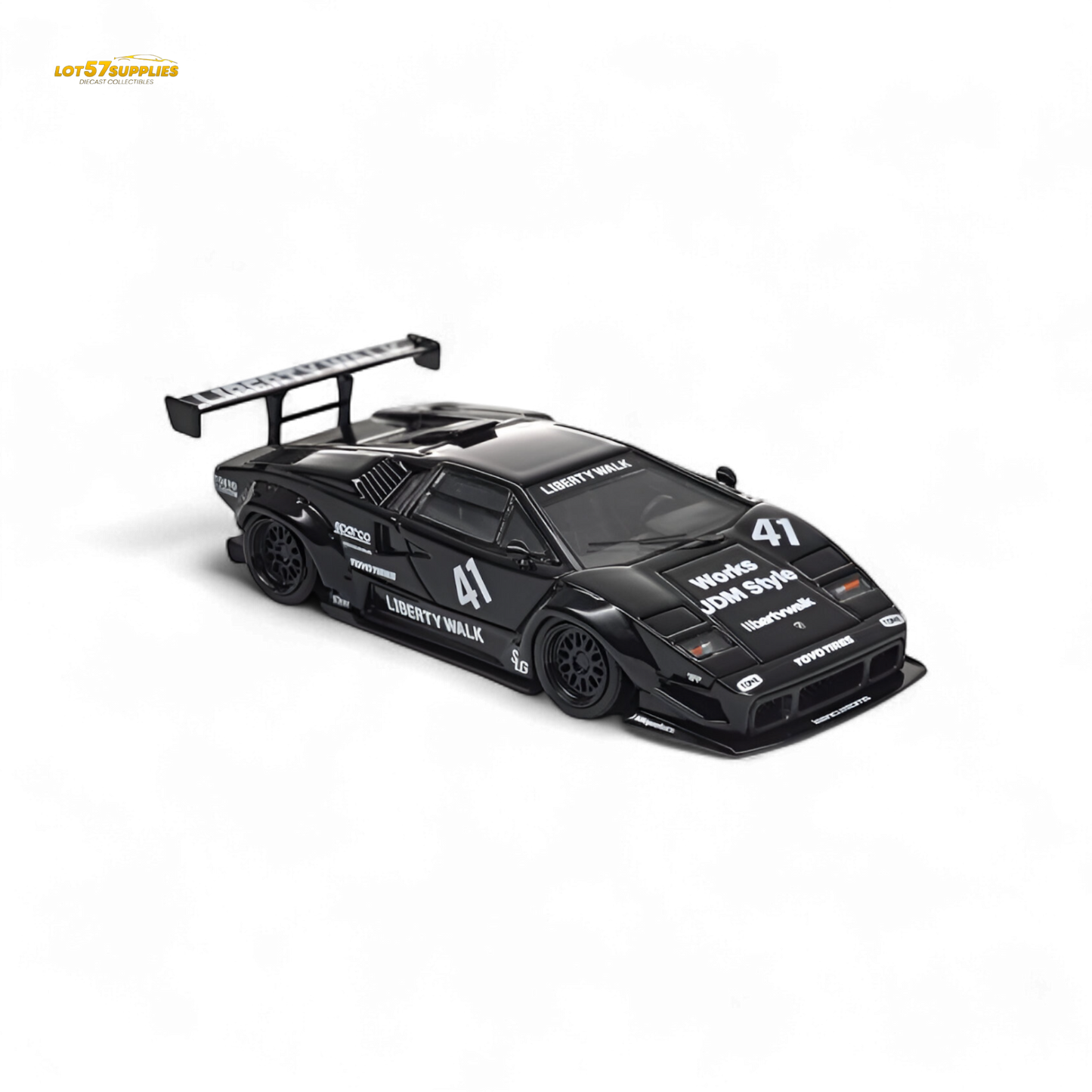 Vision64 Vision64 Lamborghini Countach Luxury Version Black 1:64 – Mascar Displays