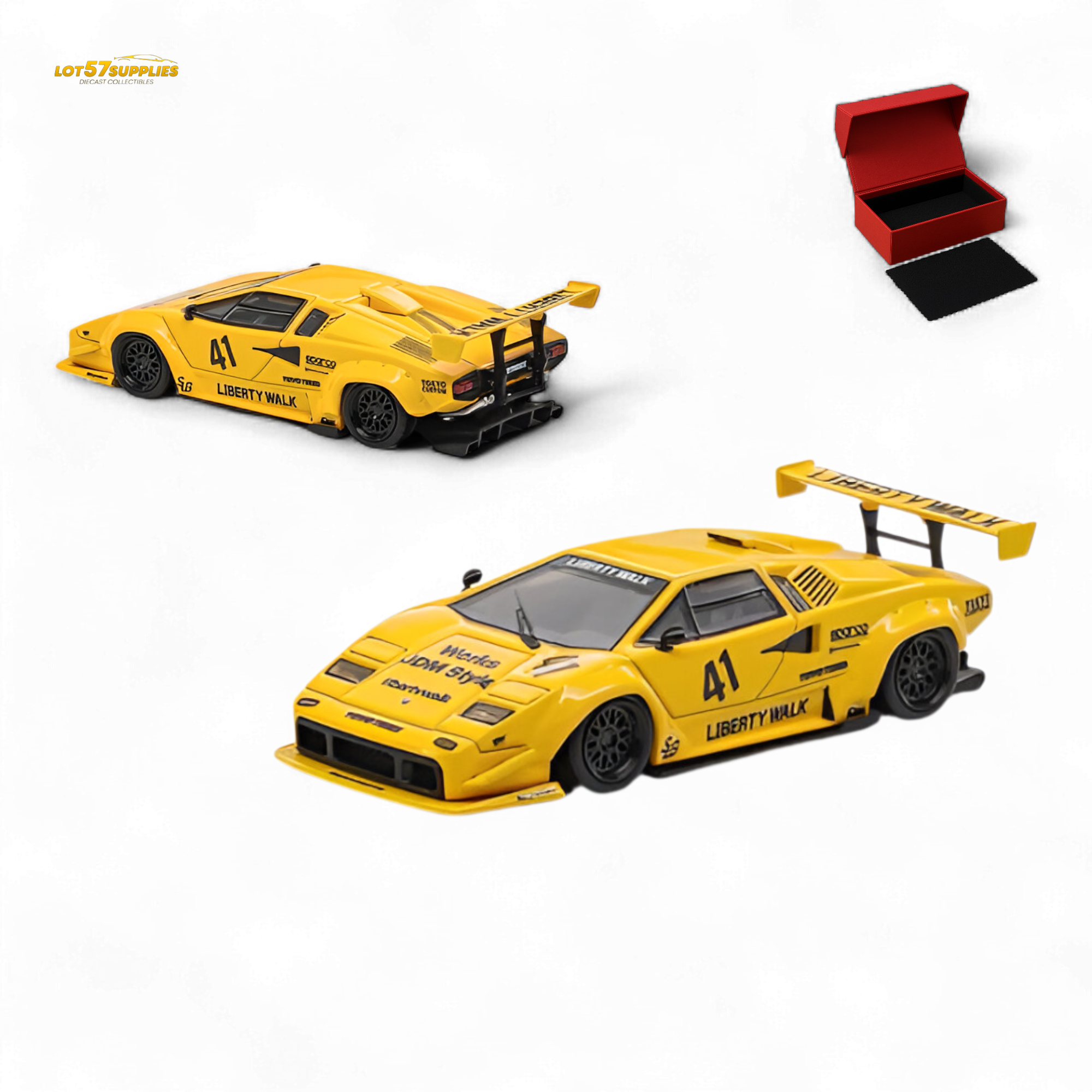 Vision64 LB Lamborghini Countach Luxury Version - Yellow 1:64 – Mascar ...