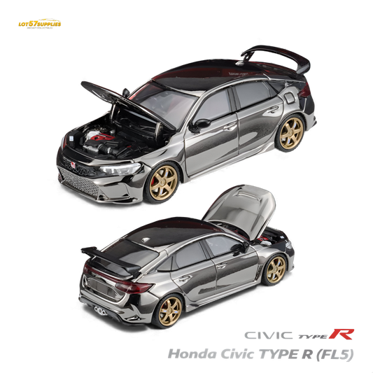MH Honda Civic Type R FL5 Chrome Gun Black 1:64