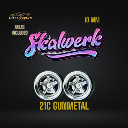 SKALWERK Wheels 1:64 10mm High Quality Wheels With Bearing System Group 2 *AXLES INCLUDED*