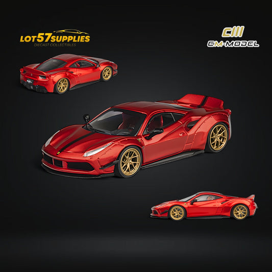 CM Model 488 LBWK Widebody Metallic Red 1:64