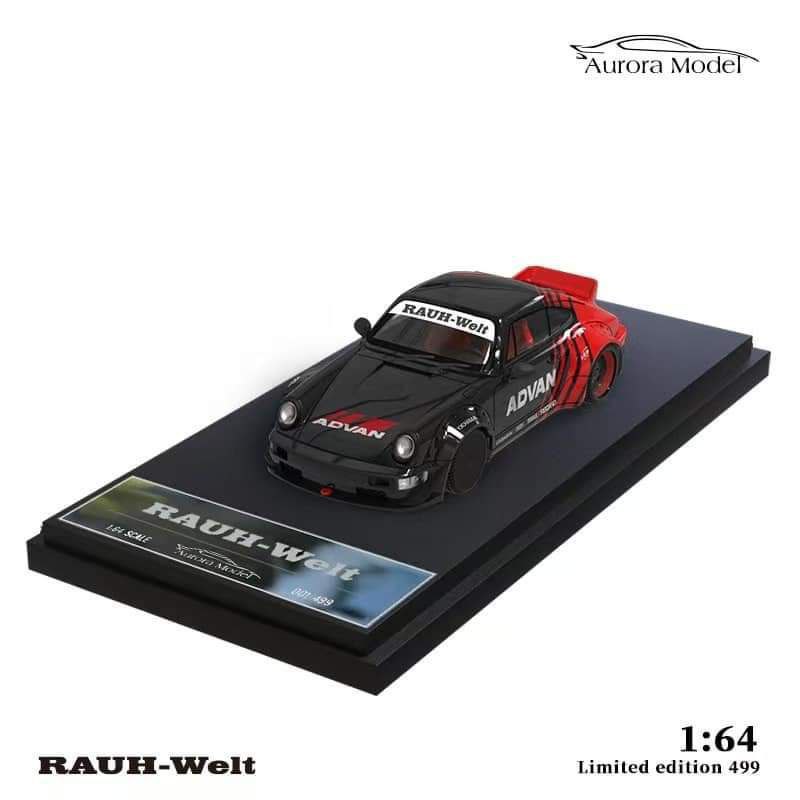 AuroraModel Porsche RWB 964 DUCKTAIL ADVAN Livery Limited to 499 PCS 1:64