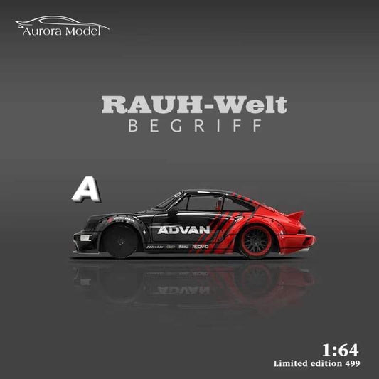 AuroraModel Porsche RWB 964 DUCKTAIL ADVAN Livery Limited to 499 PCS 1:64