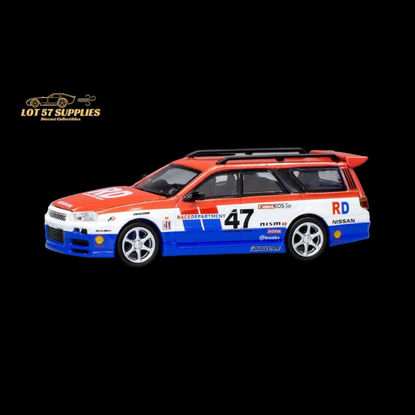 Pop Race x XCARTOYS Nissan Stagea R34 GTR BRE Race Department 1:64 PR6400S7-01